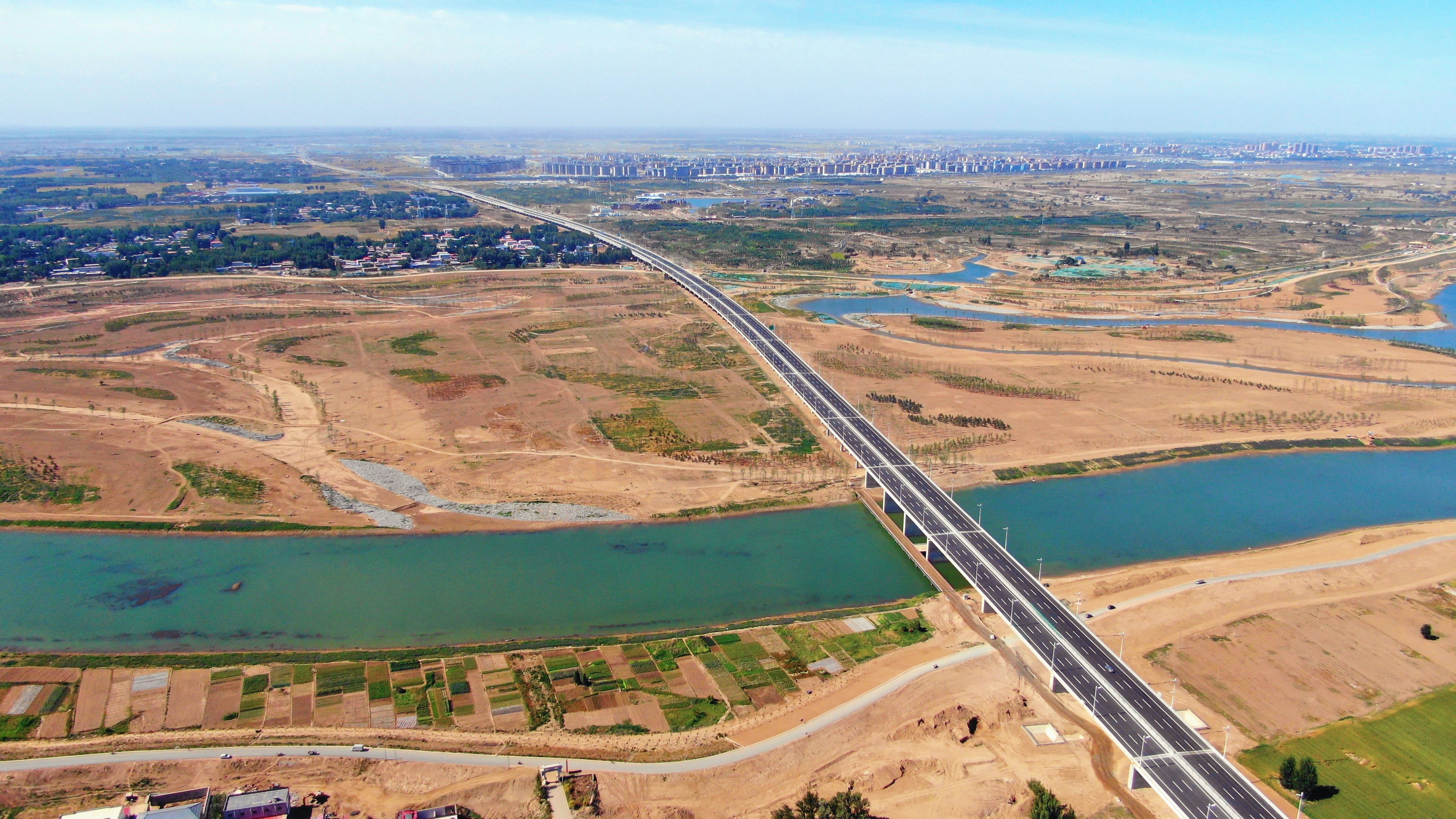 河流穿過(guò)！京雄高速蘭溝洼特大橋