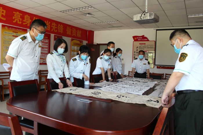 沙河站黨支商學(xué)院“螢光·先鋒”黨建品牌創(chuàng)建-書(shū)畫展 攝像：劉麗軍